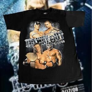 Vintage 2008 WWE No Way Out John Cena Randy Orton Wrestling Tee